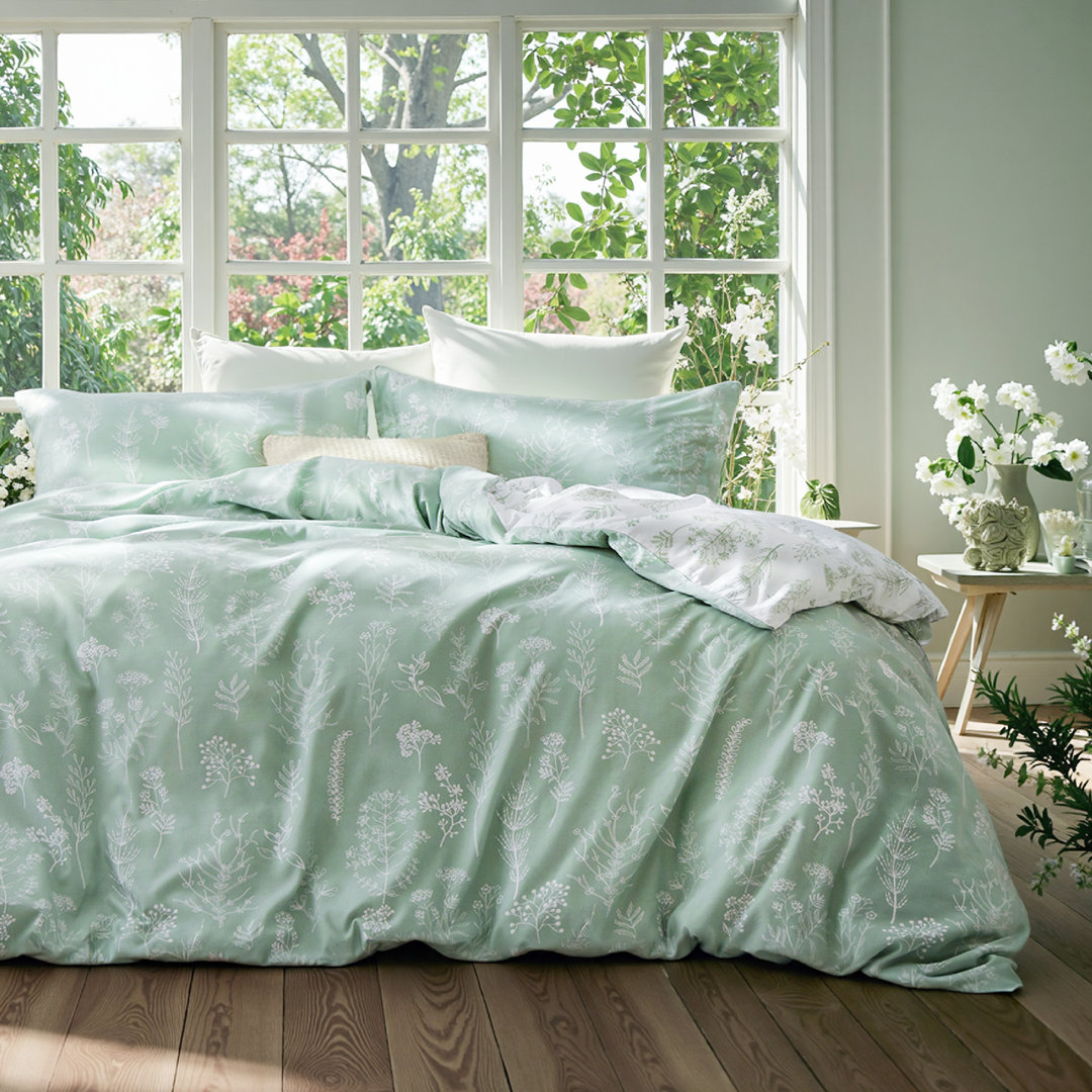 Bedsure Floral Duvet Cover Set - Reversible Beding Set with Zipper Closure (Set of 3)
